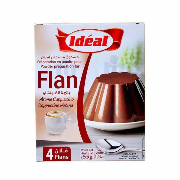 Préparation pour flan sucré cappuccino 55g - IDEAL