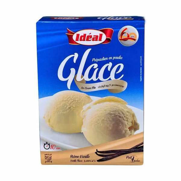 Préparation pour crème glacée vanille 120g - IDEAL