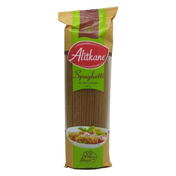 Spaghetti au blé complet n°5 500g - AL ITKANE