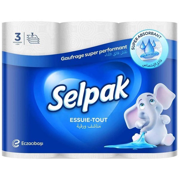 Essuie-tout super absorbant 3 plis x3 - SELPAK