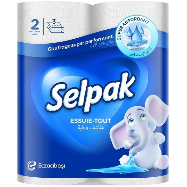 Essuie-tout maxi absorbant blanc 3 plis x2 - SELPAK
