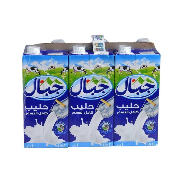 Lait entier naturel stérilisé UHT 6x1L - JIBAL