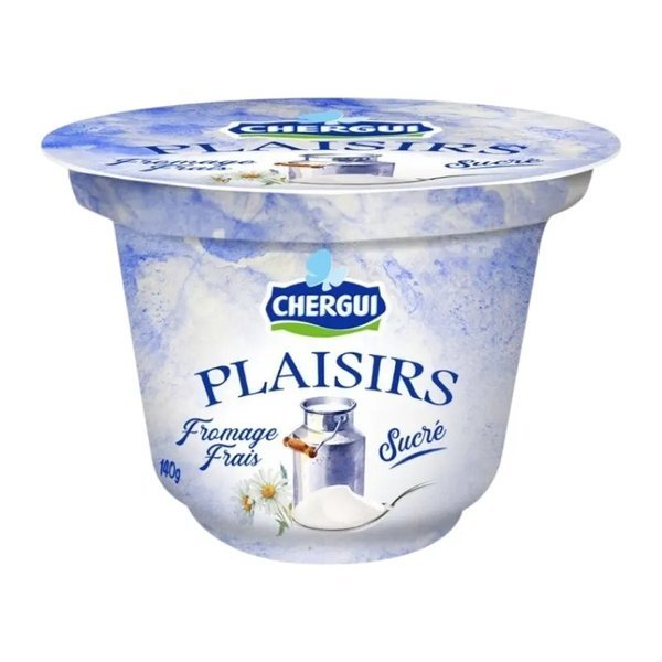 Fromage frais nature sucré 140g - LES PLAISIRS DE CHERGUI