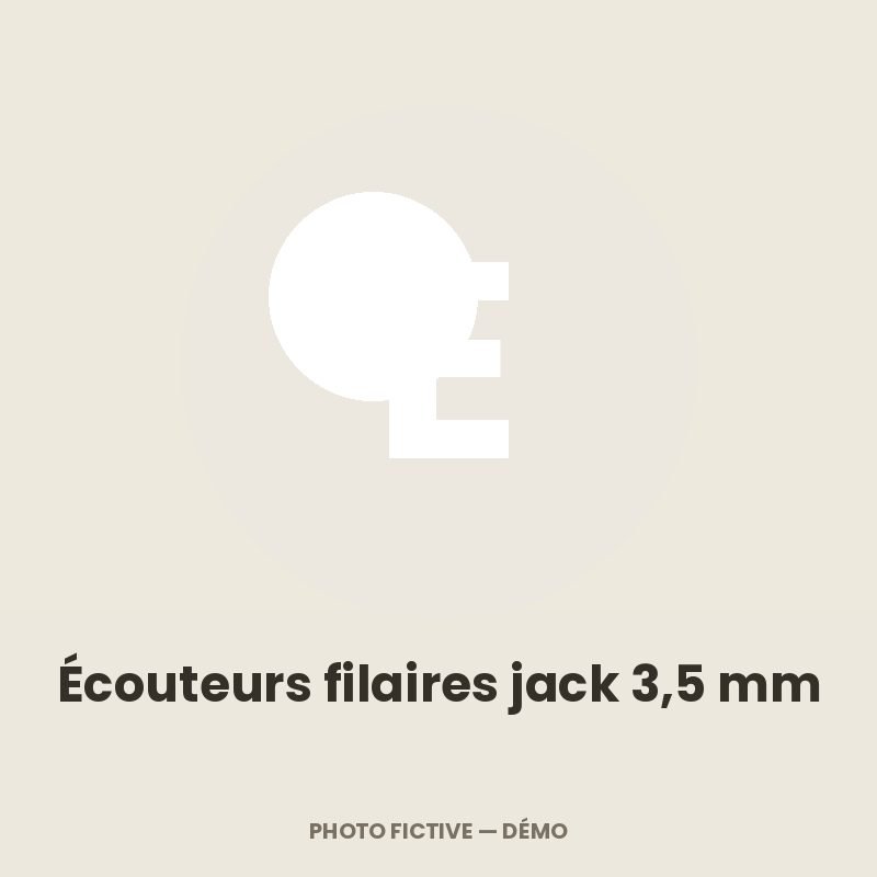 Écouteurs filaires jack 3,5 mm