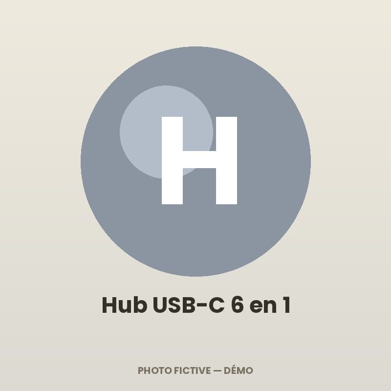Hub USB-C 6 en 1