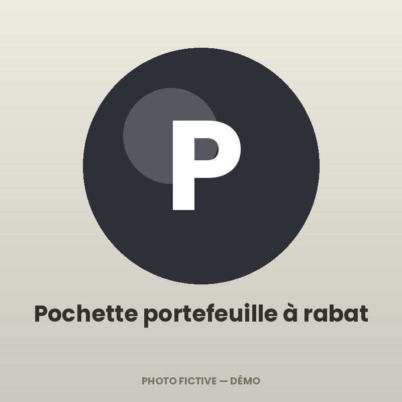 Pochette portefeuille à rabat