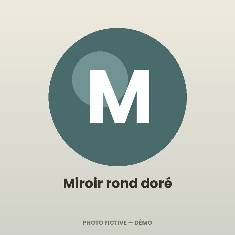 Miroir rond doré